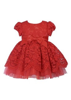 GERSON & GERSON Puff Sleeve Lace Party Dress