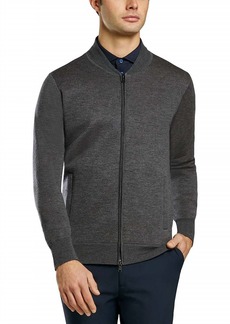 G/FORE Knit Bomber Jacket In Charcoal Heather