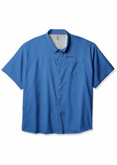 G.H. Bass & Co. Big and Tall Explorer Short Sleeve Fishing Shirt Solid Single Pocket