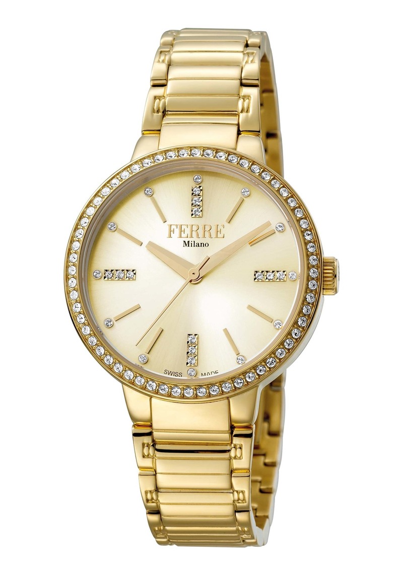 Gianfranco Ferré Ferre Milano Women's Gold Dial Stainless Steel Watch