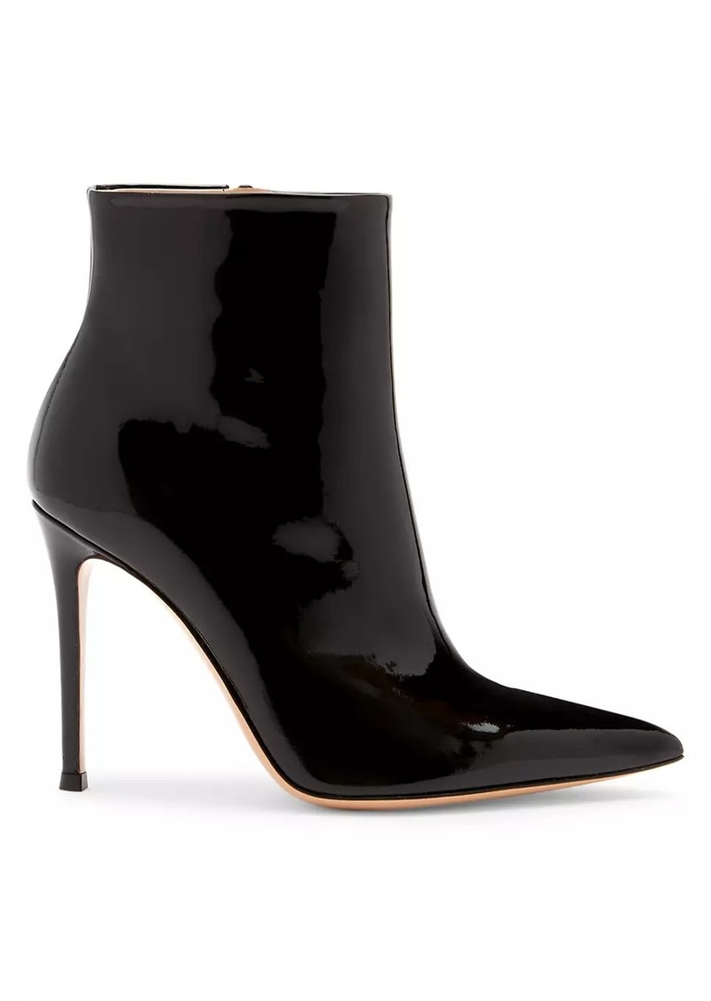 Gianvito Rossi Avril 105MM Patent Leather Ankle Booties