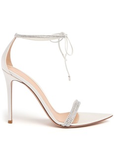 Gianvito Rossi 105mm Montecarlo Satin & Crystal Sandals