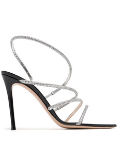 Gianvito Rossi 105mm Suede & Crystal Sandals