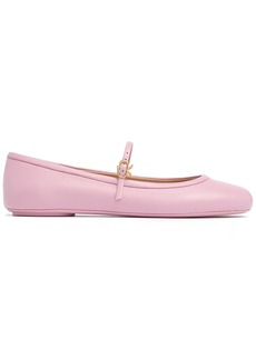 Gianvito Rossi 10mm Carla Soft Leather Ballerina Flats