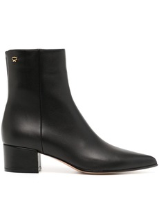 Gianvito Rossi 50mm pointed-toe leather boots