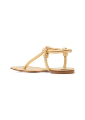 Gianvito Rossi 5mm Metallic Leather Flat Thong Sandals