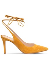 Gianvito Rossi 85mm Suede Lace Up Pumps