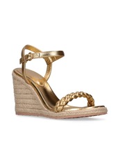 Gianvito Rossi 90mm Cruz Leather Espadrille Wedges