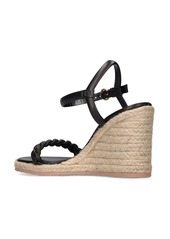 Gianvito Rossi 90mm Cruz Leather Espadrille Wedges