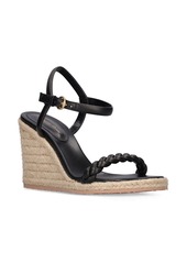 Gianvito Rossi 90mm Cruz Leather Espadrille Wedges