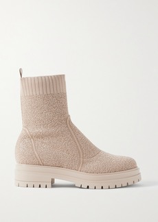 Gianvito Rossi Chester Stretch-knit Chelsea Boots