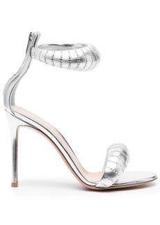 Gianvito Rossi crystal-embellished metallic sandals