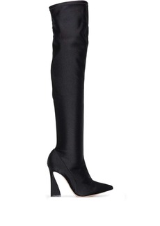 Gianvito Rossi curved heel over-the-knee boots
