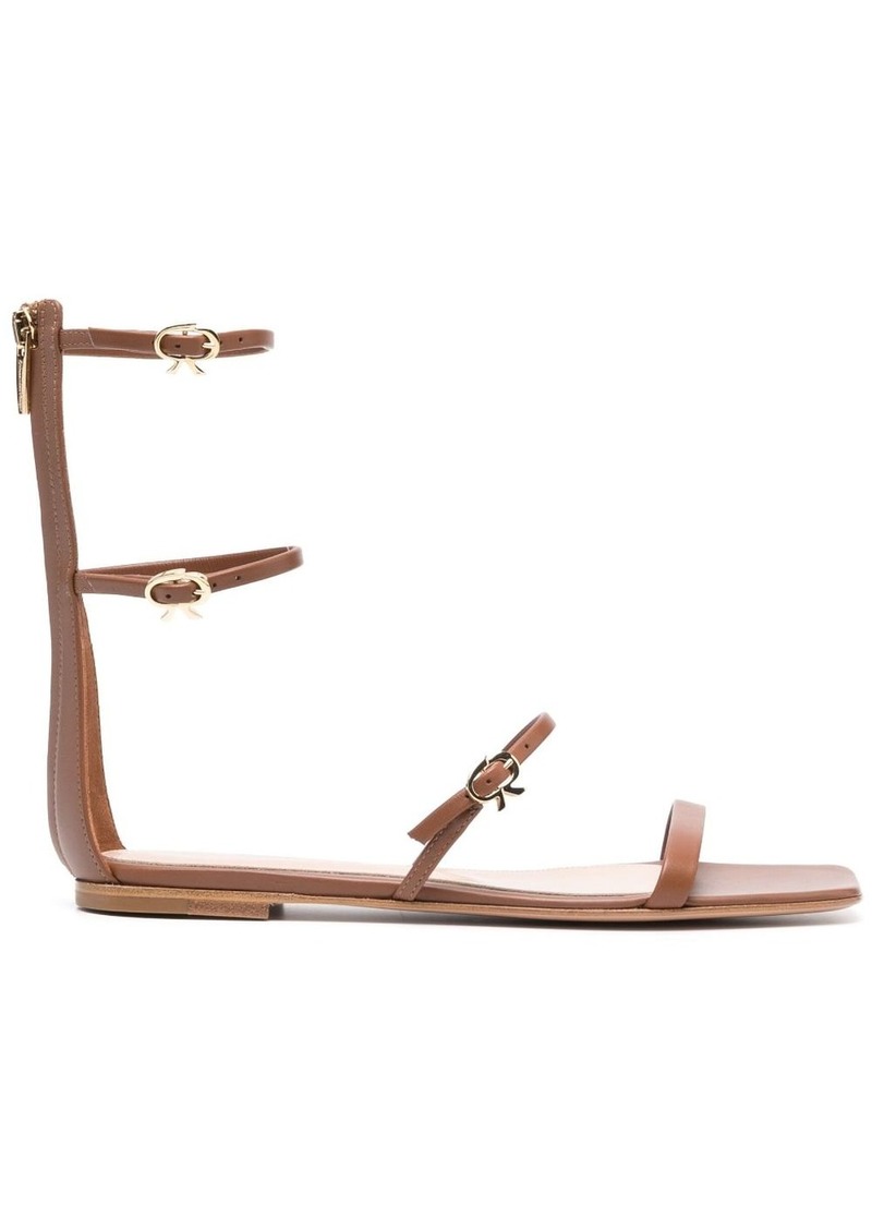 Gianvito Rossi Downtown flat leather sandals