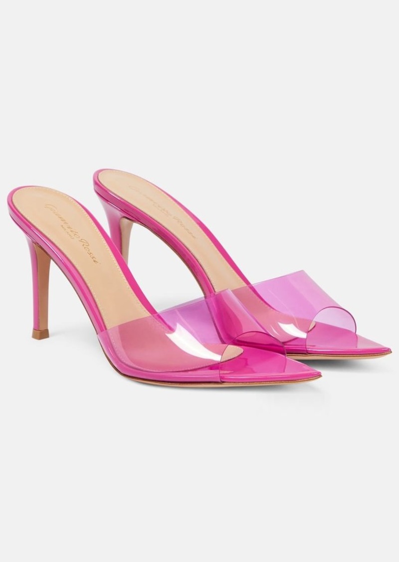 Gianvito Rossi Elle 85 PVC and leather mules