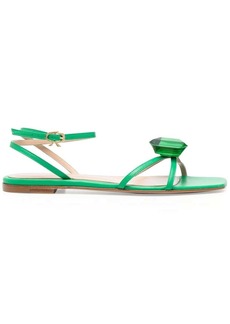 Gianvito Rossi embellished leather flat sandals