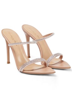 Gianvito Rossi Embellished leather mules