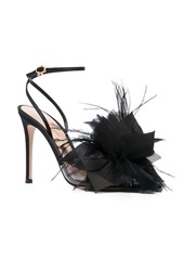 Gianvito Rossi Ynez 105mm feather-embellished sandals