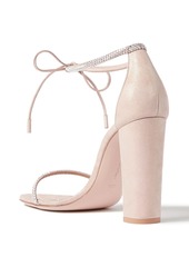 Gianvito Rossi - 105 crystal-embellished suede sandals - Pink - EU 35