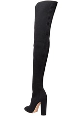 Gianvito Rossi - 105 perforated stretch-knit over-the-knee boots - Black - EU 37.5