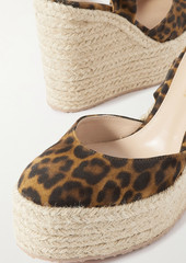 Gianvito Rossi - 70 leopard-print suede wedge espadrilles - Animal print - EU 37