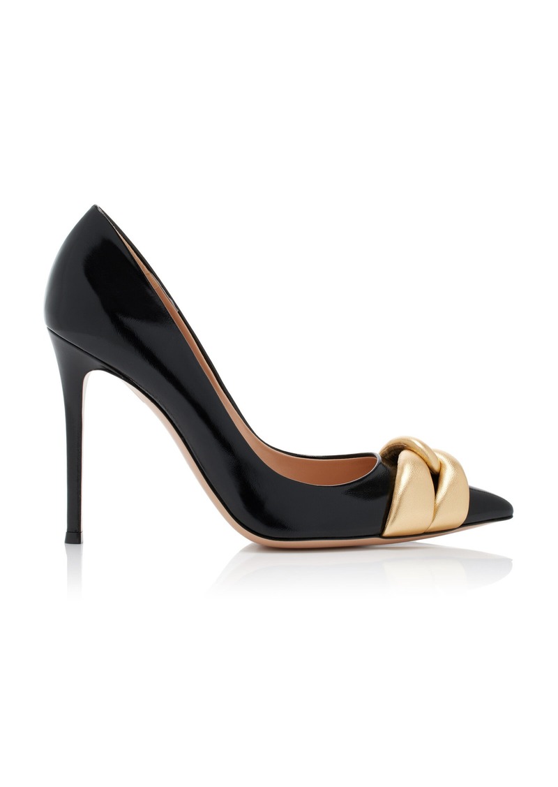 Gianvito Rossi - Amour Leather Pumps - Black - IT 38.5 - Moda Operandi