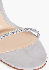 Gianvito Rossi - Aria 60 crystal-embellished metallic suede sandals - Purple - EU 35