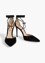 Gianvito Rossi - Astrid embellished suede pumps - Black - EU 39.5