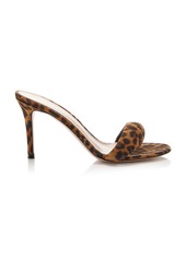 Gianvito Rossi - Bijoux Leopard-Print Suede Mules - Animal - IT 38.5 - Moda Operandi