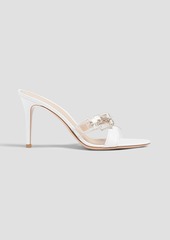 Gianvito Rossi - Buckled leather and PVC mules - White - EU 40