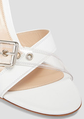 Gianvito Rossi - Buckled leather and PVC mules - White - EU 40