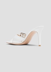 Gianvito Rossi - Buckled leather and PVC mules - White - EU 40