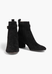 Gianvito Rossi - Buckled suede ankle boots - Black - EU 36.5