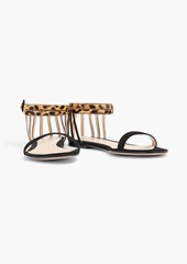 Gianvito Rossi - Leopard-print calf hair and suede sandals - Black - EU 36.5