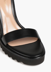 Gianvito Rossi - Eleanor leather wedge sandals - Black - EU 39.5