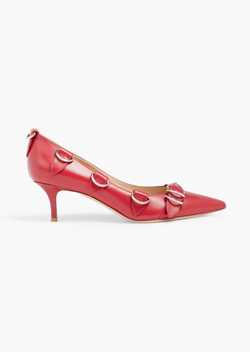 Gianvito Rossi - Embellished leather pumps - Red - EU 37