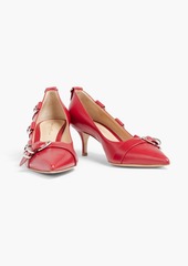 Gianvito Rossi - Embellished leather pumps - Red - EU 37