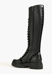 Gianvito Rossi - Halsey cutout leather combat boots - Black - EU 36