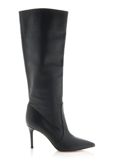 Gianvito Rossi - Hansen Leather Knee Boots - Black - IT 37.5 - Moda Operandi