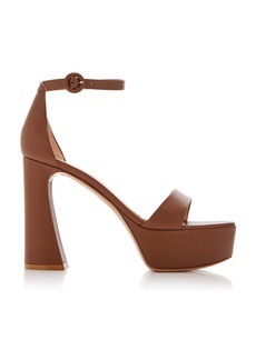 Gianvito Rossi - Holly Leather Platform Sandals - Tan - IT 40 - Moda Operandi