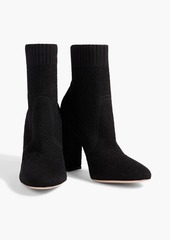 Gianvito Rossi - Isa bouclé-knit ankle boots - Black - EU 40.5