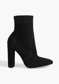 Gianvito Rossi - Isa bouclé-knit ankle boots - Black - EU 40.5
