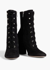 Gianvito Rossi - Lace-up suede ankle boots - Black - EU 37.5