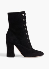 Gianvito Rossi - Lace-up suede ankle boots - Black - EU 38