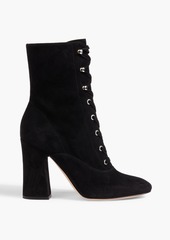 Gianvito Rossi - Lace-up suede ankle boots - Black - EU 37.5