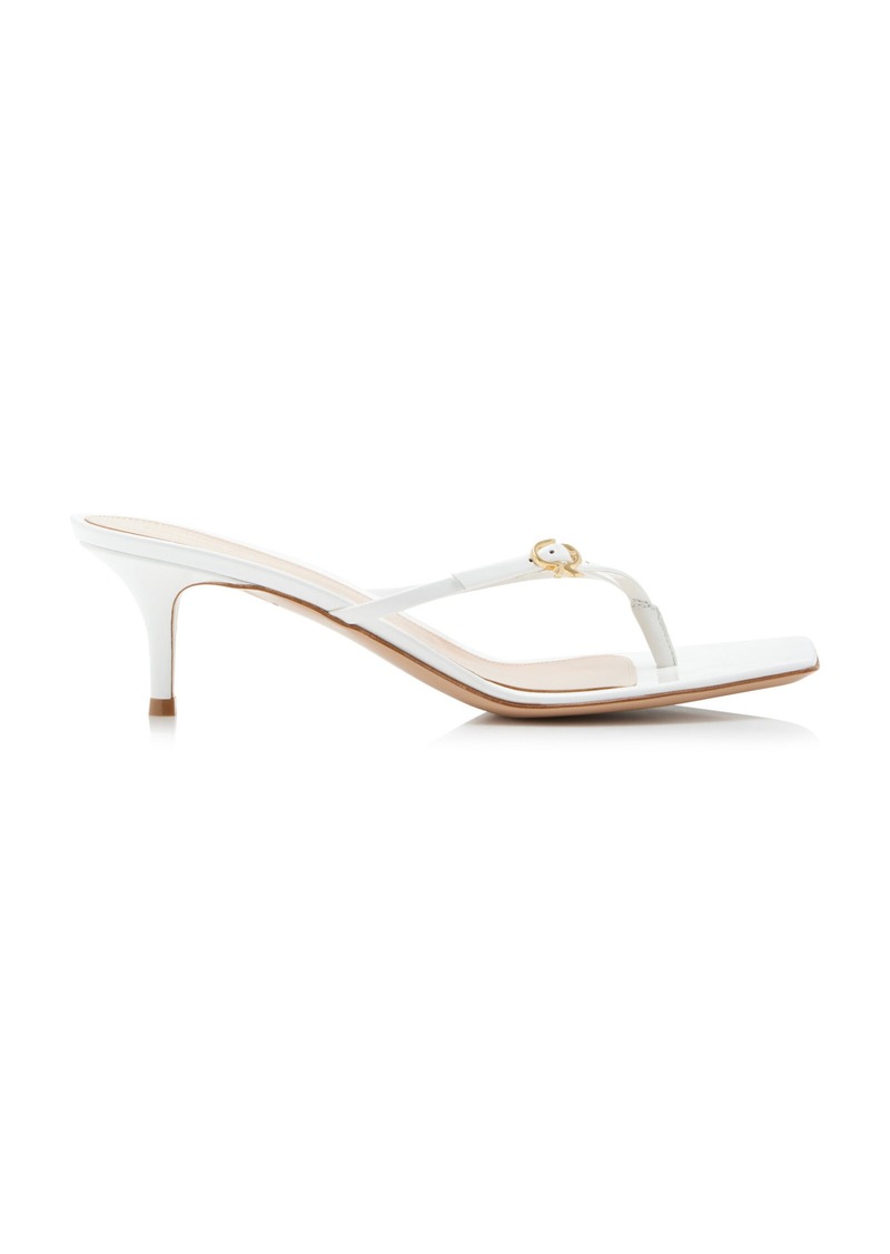 Gianvito Rossi - Leather Sandals - White - IT 41 - Moda Operandi