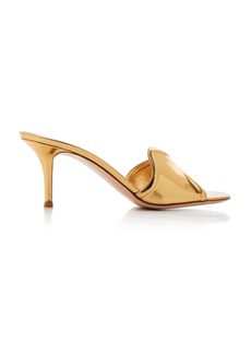 Gianvito Rossi - Lucrezia Metallic Leather Mules - Gold - IT 36.5 - Moda Operandi