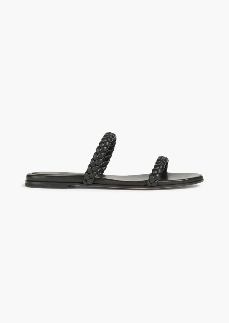 Gianvito Rossi - Marley braided leather sandals - Black - EU 35