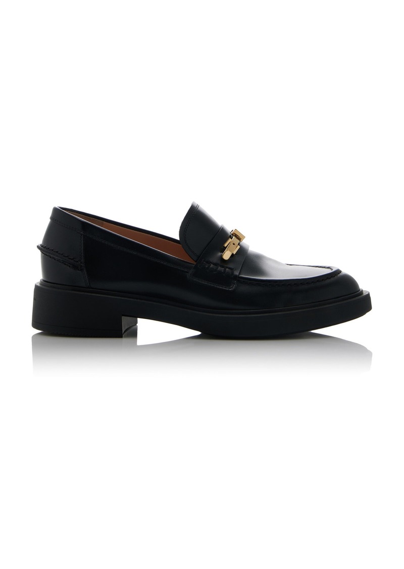 Gianvito Rossi - Martine Leather Loafers - Black - IT 36 - Moda Operandi