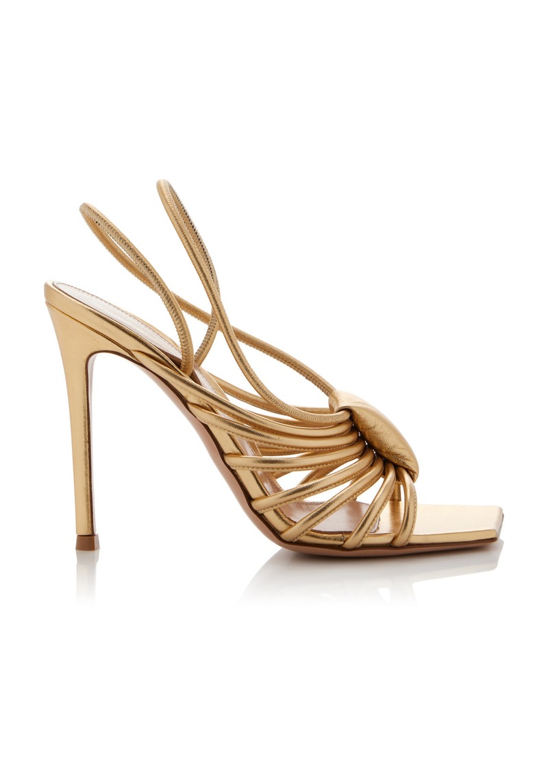 Gianvito Rossi - Metallic Leather Sandals - Gold - IT 41 - Moda Operandi